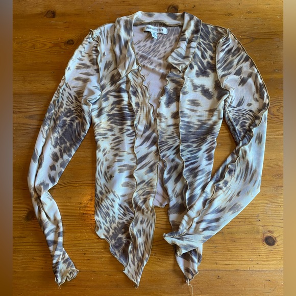 mesh leopard urban outfitters top - Picture 4 of 4